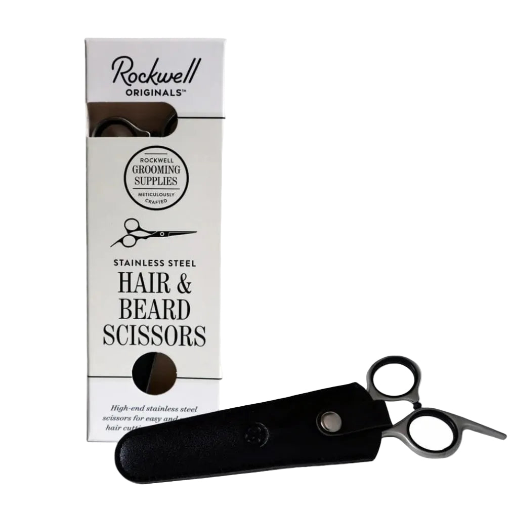 Ciseaux professionnels pour barbe et cheveux Rockwell - acier inoxydable - Le Barbologiste